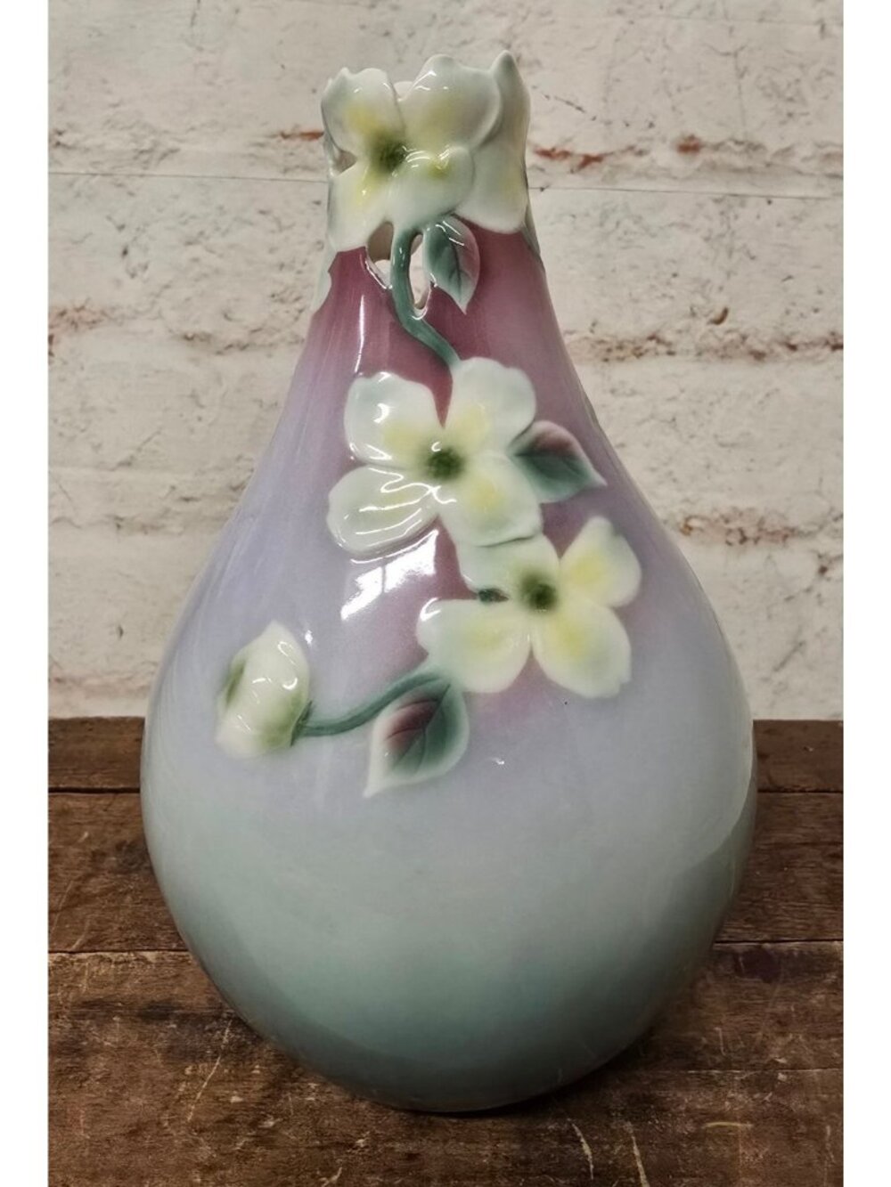 Franz Collection Autumn Memories Dogwood Teardrop 7.5" Vase